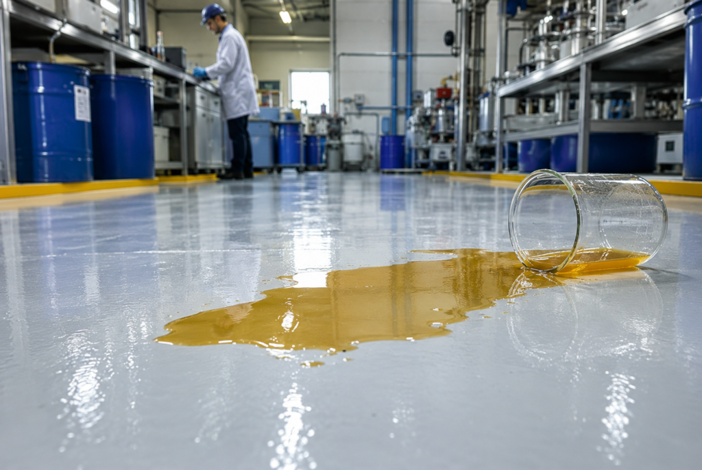 How Do Resinous Flooring Systems Handle Chemical Exposure?