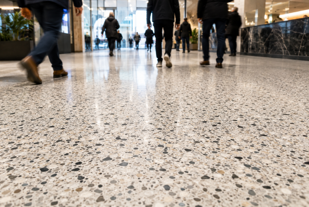 How Does Resinous Matrix Terrazzo Handle Heavy Foot Traffic?